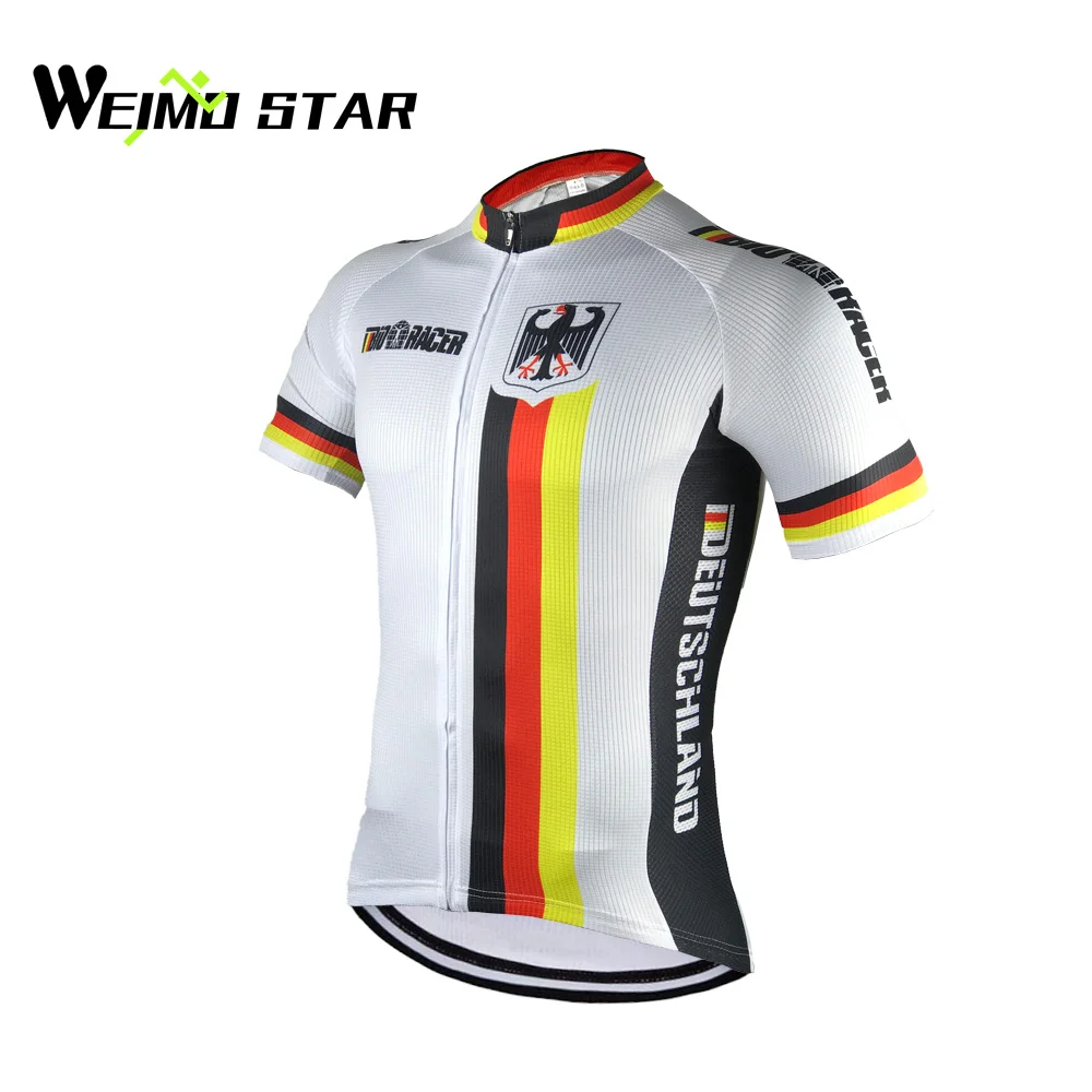 Weimostar Germany Cycling Jersey Men bike clothing bicycle top Men Ropa Ciclismo maillot MTB jersey short sleeve shirt Summer