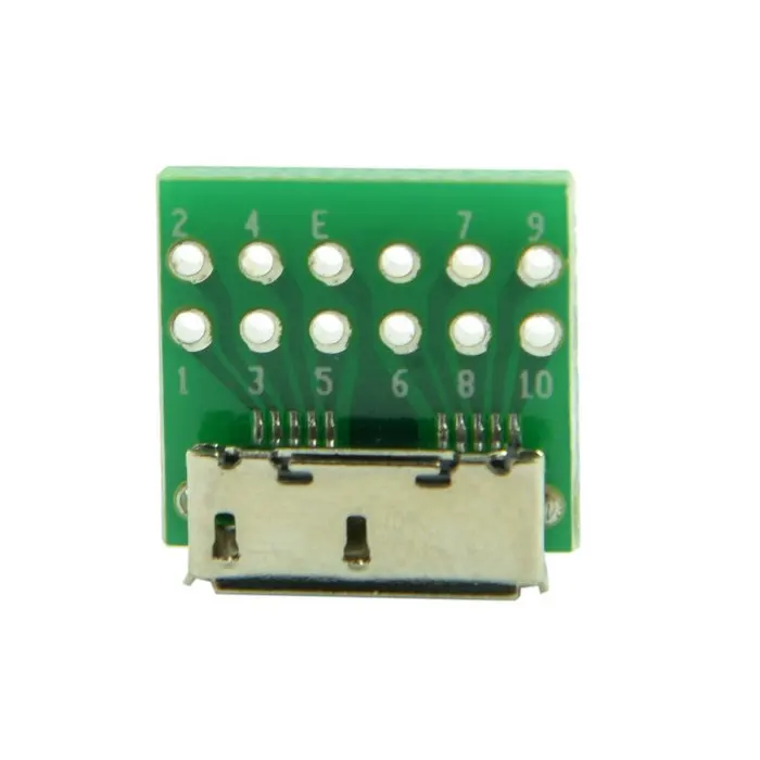 Micro USB 3,0, 10 pines, hembra, receptáculo, montaje tipo SMT con PCB para Cable DIY