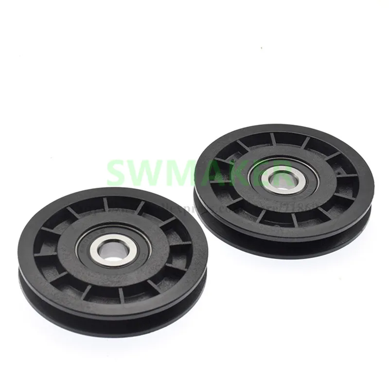 1pcs 10*66*11cm elevator accessory pulley, 6200 bearing wheel, 4mm wire rope guide wheel, rolling wheel, nylon wheel