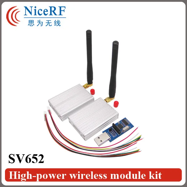 Imagem -03 - Mhz Interface de 500 mw Classe Industrial km Distância Longa Distância Transceptor sem Fio Módulo Pcs Rs232 Sv652 433