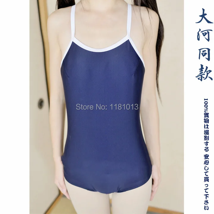 Girls lolita cute anime swimwear japanese school Sling Dark Blue sukumizu swimsuit Aisaka Taiga version One Pieces