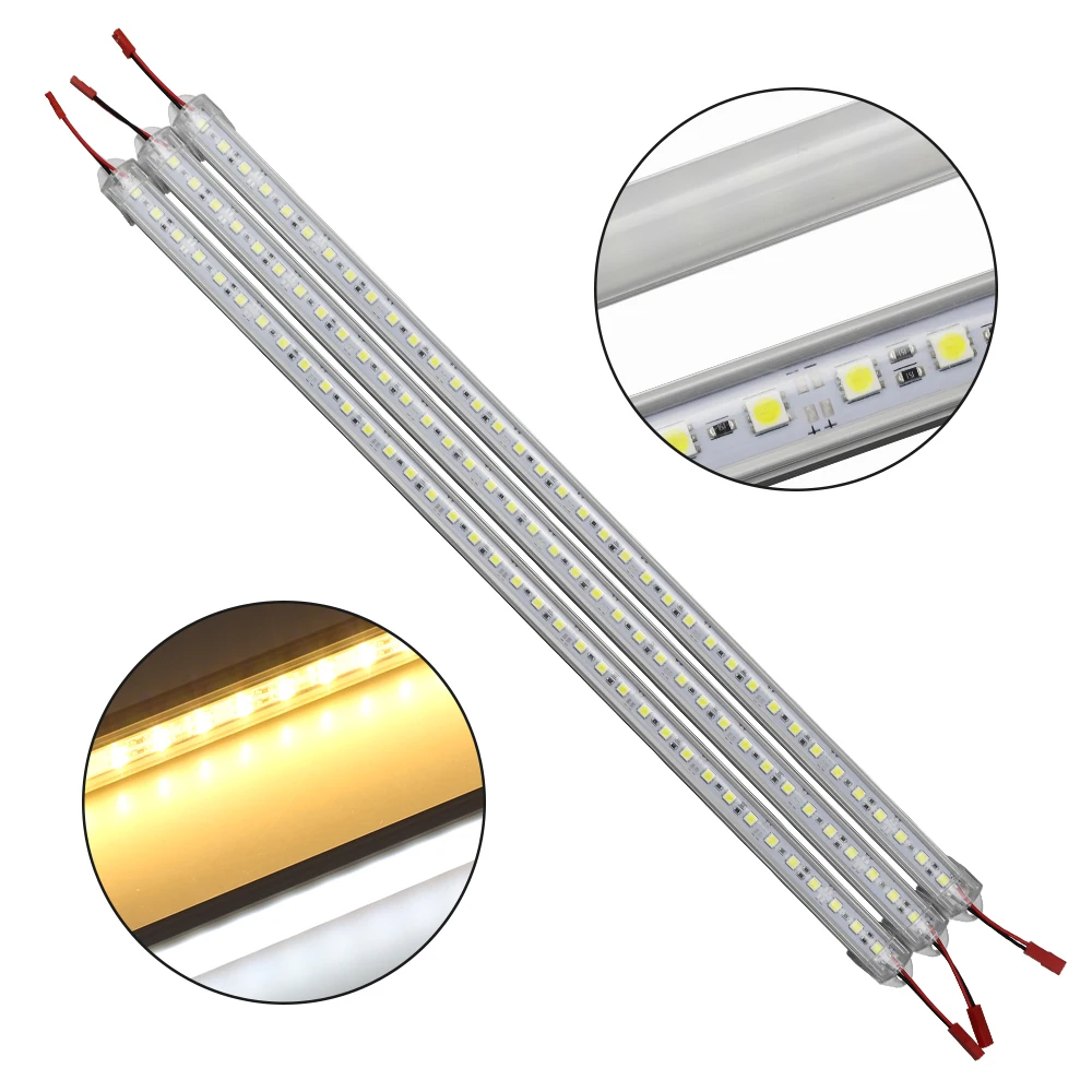 Kitchen Light DC12V 5050 50cm 36 LED Hard Rigid Strip Bara luminium cover kitchen strip light  LED Bar Light for Cabinet