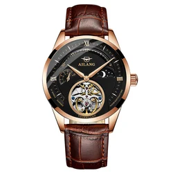 2018 new watch men's mechanical watch fully automatic special forces hollowed-out leather belt fashion trend waterproof watch