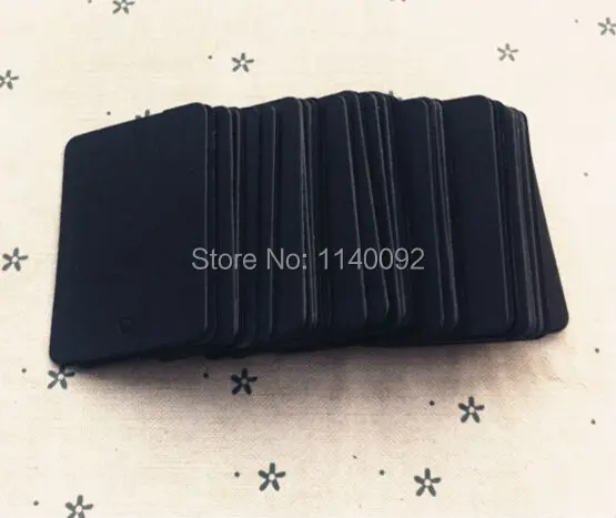 Free shipping 500 pcs a lot blank 350 gsm black paper tag 3.5x5cm/baking price tag/handmade soap tag/gift packing tag/labels