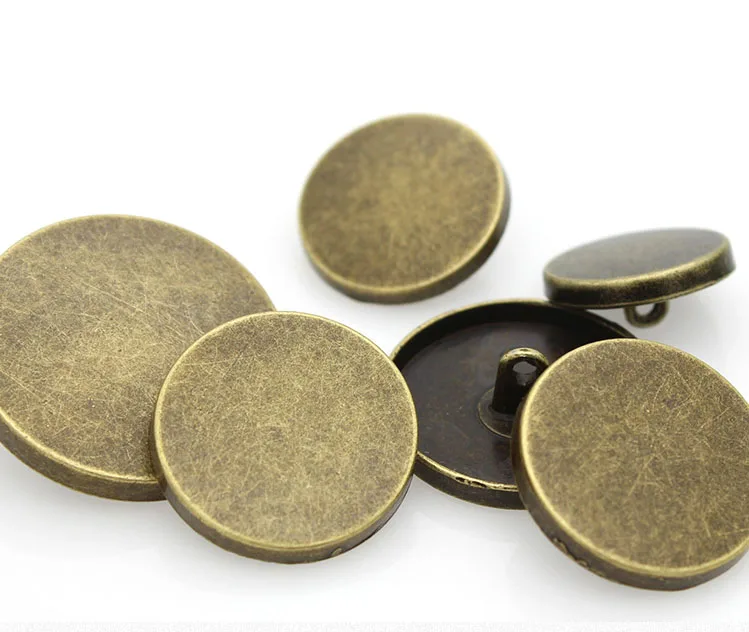 30pcs Rushed Round bronze Buttons 30pcs/lot Metal Button flat Mirror Suit Jacket Coat Pure Bucklemetal Buttons