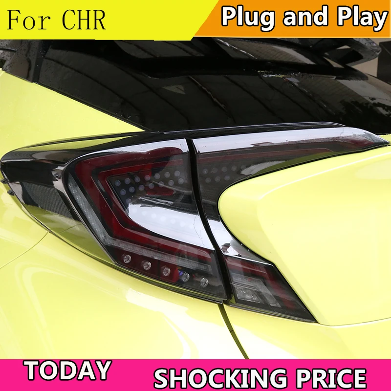 

Car Styling Tail Lamp for Toyota CHR Tail Light 2018-2019 CHR LED Rear Lamp DRL Dynamic Signal Brake auto Accessories