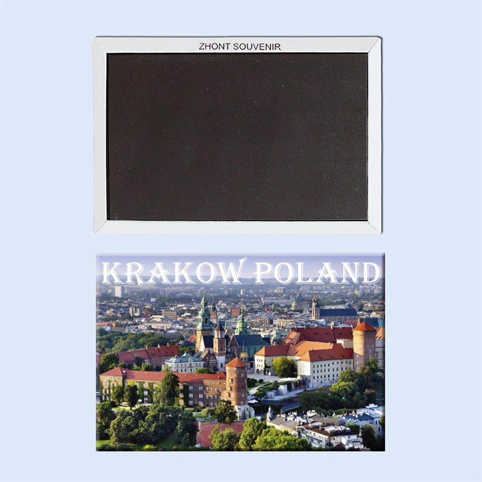 Rectangle Metal Wrapped Magnets,Krakow Souvenir,Poland Tourist Fridge Magnets 21498