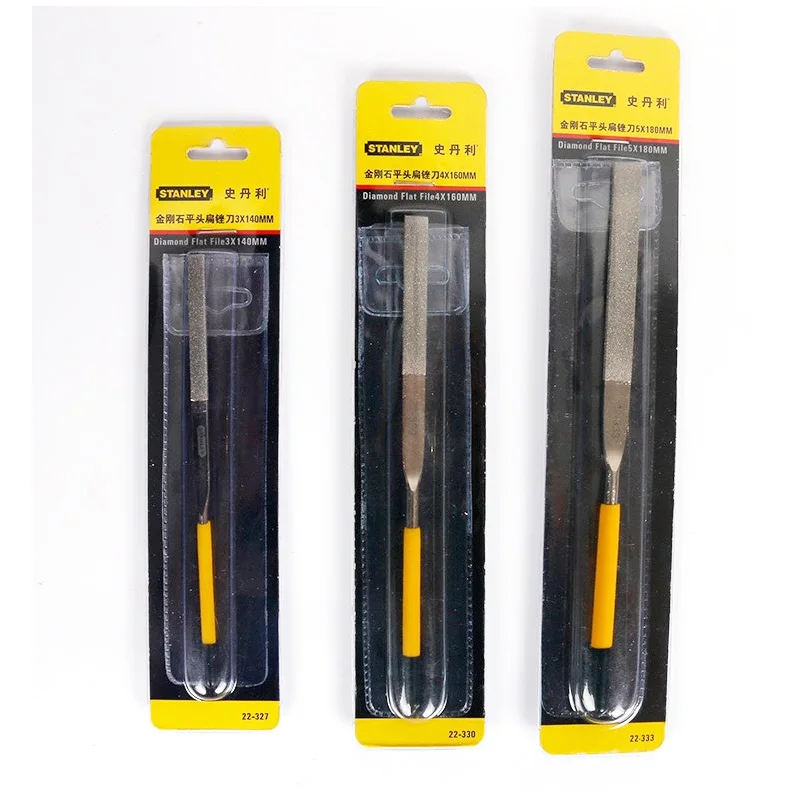 Imagem -04 - Ferramenta de Acabamento Stanley-diamond Needle Flat File Grinding Hand Files Stl Metal Ferramentas para Trabalhar Madeira 150 Grit 140 mm 160 mm 180 mm 1pc
