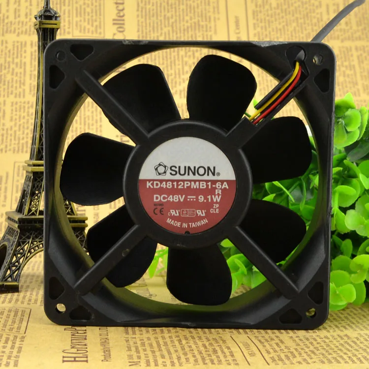 

AVC Original SUNON KD4812PMB1-6A 12038 DC48V 9.1W 12CM cooling fan