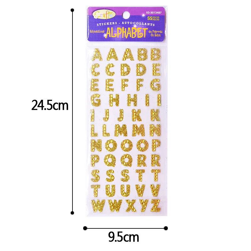 1sheet English Letters Rhinestone Self Adhesive Alphabet Stickers for DIY Craft Logo Strass Stickers Sewing Clothing Accessories