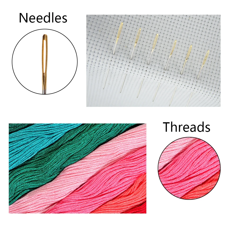 Joy Sunday Waterwheel Cabin Embroidery Kit Stamped Cross Stitch Kits Aida Cloth Needlework 14ct 11ct Crossstitch Thread Needles