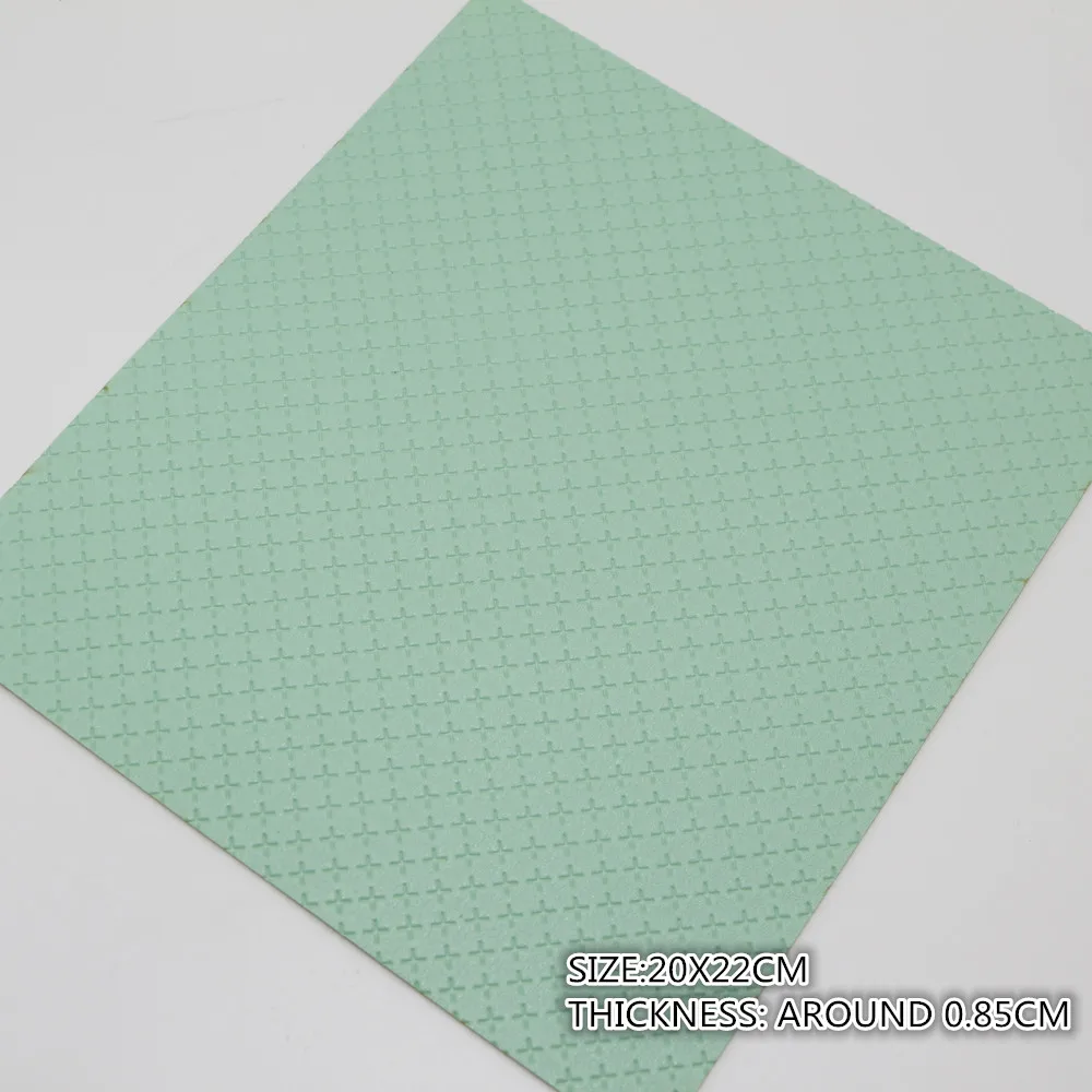 6pcs- 20x22cm Mint Green Color Mix DIY Synthetic Faux PU Leather Set