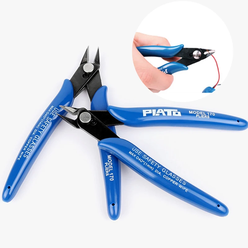 HOEN 1Pc Electrical Wire Cable Cutters Mini Nose Cutting Nipper Plier Metal Puzzle Modeling Work Side Cutting Hand Tool