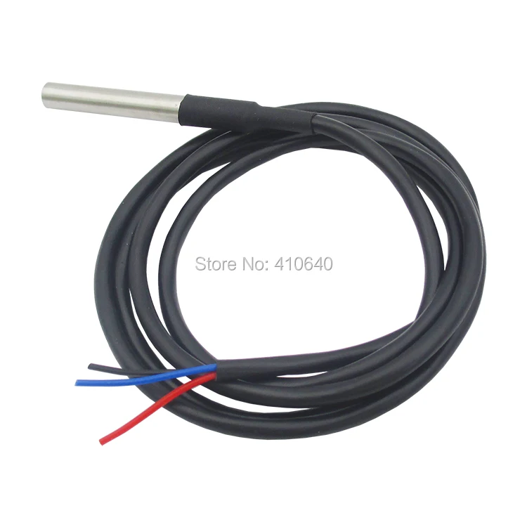 Waterdicht DS18B20 TEMPERATUURSENSOR Sensor Rvs Shell 6*50mm Kabel Lengte 1 M