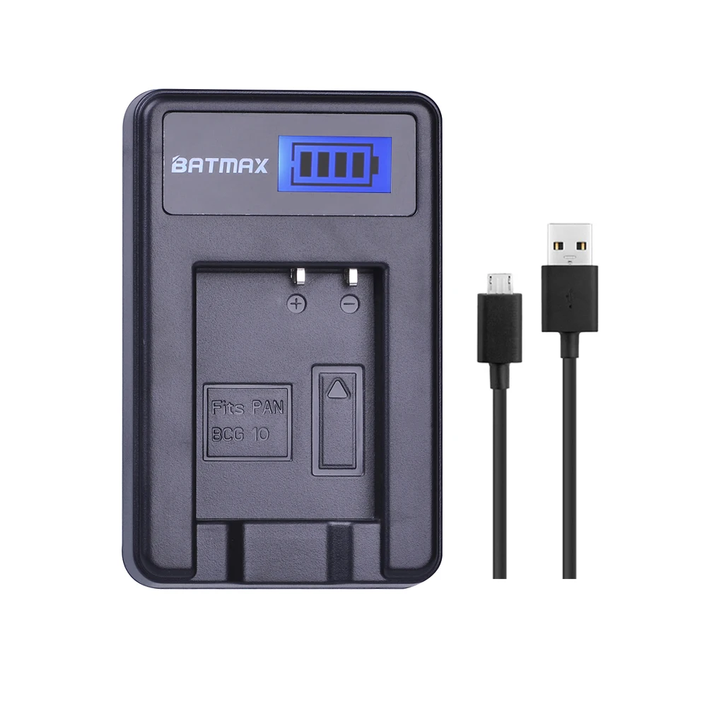 

Batmax DMW-BCG10 BCG10 BCG10E LCD USB Charger for Panasonic Lumix DMC-3D1 DMC-TZ7 DMC-TZ8 DMC-TZ10 DMC-TZ18