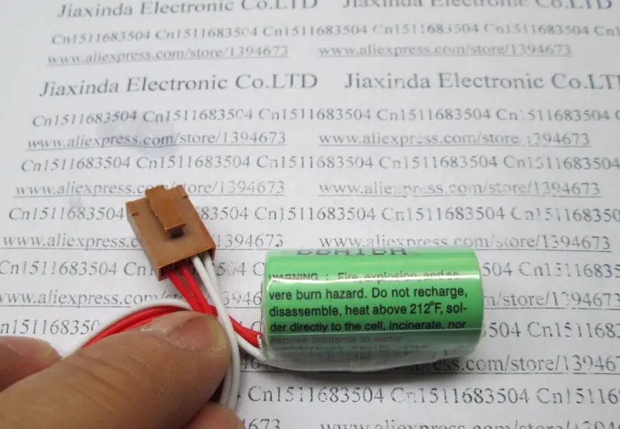 jiaxinda HOT NEW C200H-BAT09 C200H BAT09 C200HBAT09 3V lithium battery CR17335SE-R CR17335SE CR17335 PLC Li-ion battery plug