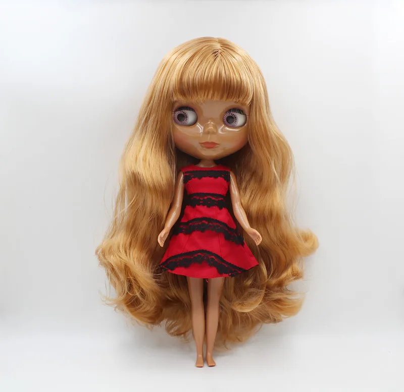 

Free Shipping big discount RBL-546 DIY Nude Blyth doll birthday gift for girl 4colour big eye doll with beautiful Hair cute toy