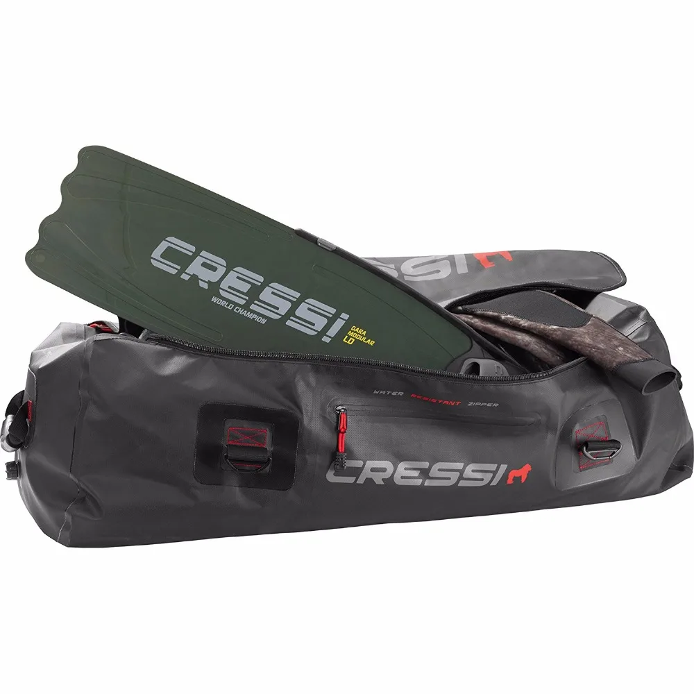 Cressi Diving Fin Bags Spear Fishing Freediving Flippers Equipment Carrier Big Volume Waterproof for Scuba Gorilla Pro