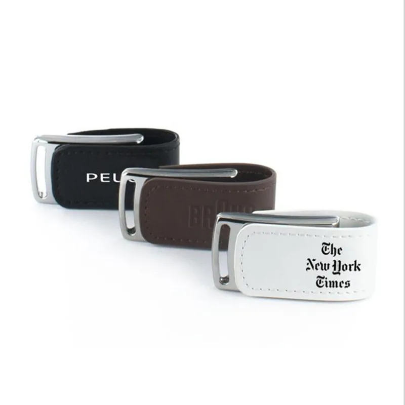 قرص فلاش جلدي بشعار مطبوع ملون مخصص مجاني ، 2 جيجابايت ، 4 جيجابايت ، 8 جيجابايت ، 16 جيجابايت ، 32 جيجابايت ، 64 جيجابايت ، 128 جيجابايت ، شعار طوابع