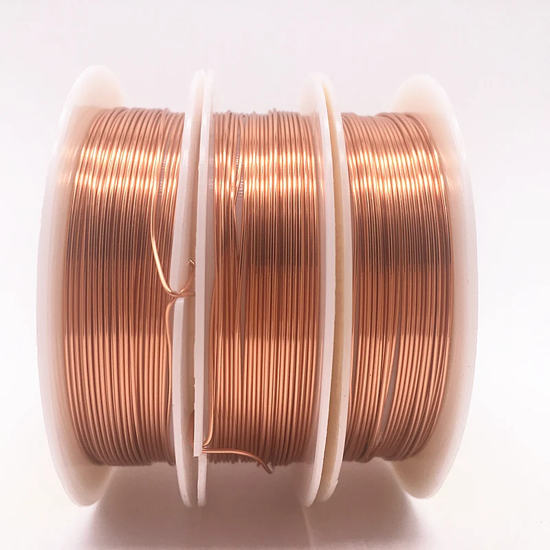 0.25/0.3/0.4/0.5/0.6/0.7/0.8/1mm Copper Hard Wire Twist Thread Shape Copper Wire Winding Bracelet Earring Accessories Material