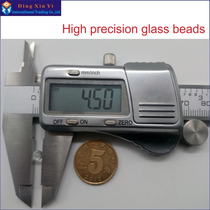 2000pcs/lot High precision 4.5mm Solid transparent glass bead uesd for Laboratory  prevent  the splash