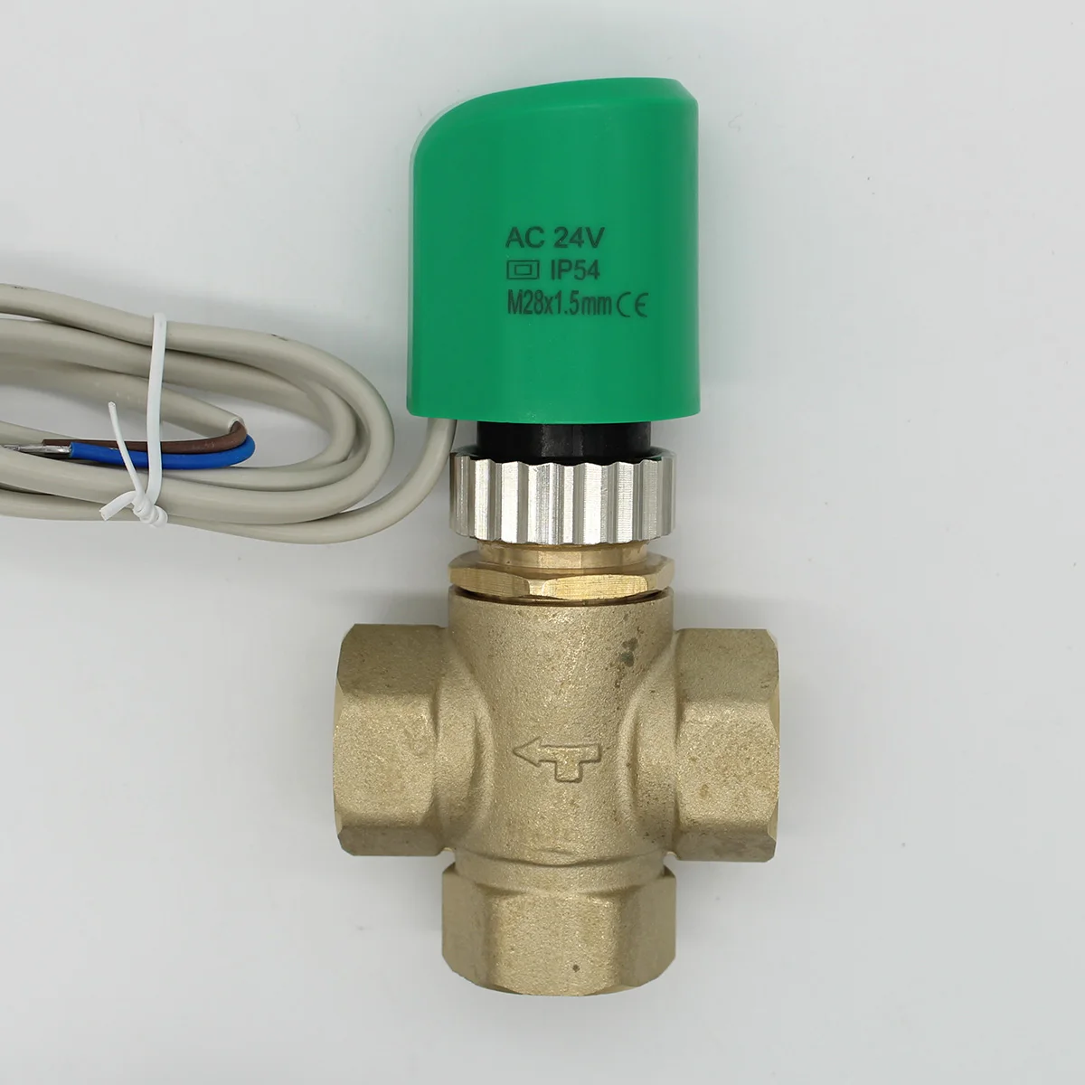 Imagem -04 - Válvula Way Não nc 230v 24v Aberto Normalmente Atuador Térmico Elétrico para Radiador Inferior M28x1.5 Dn20 Dn25