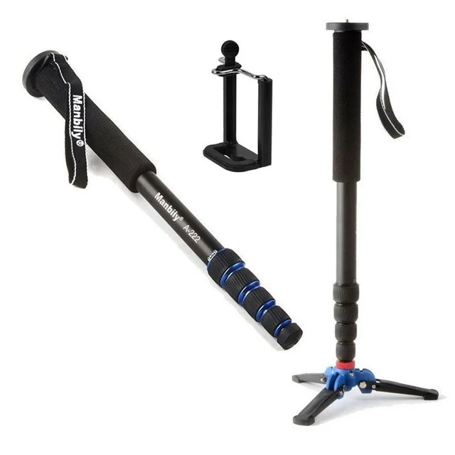 

A-222 +M-1 Base Tripod 1650mm Alumninum Camera Unipod Monopod Flip Lock w/3 Legs Base Tripod For Canon Nikon DSLR phone