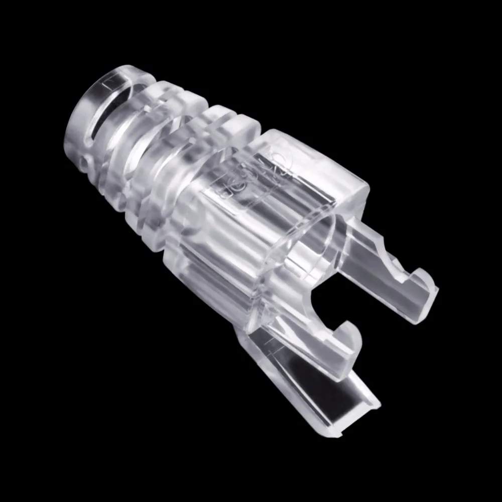 CNCOB-غطاء موصل إيثرنت cat6 rj45 للكمبيوتر ، مخلب مزدوج ، غلاف حماية شفاف ، فتحة 100 مللي متر ، 6.7 قطعة