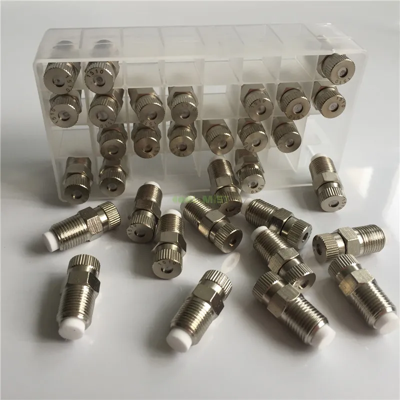 A01 Natural Fog High Quality High Pressure Misting Nozzles 1/8 Male Thread for Humidification 1920pcs+ 4000pcs Filter Cotton