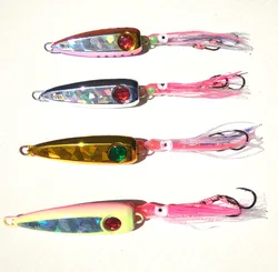 1Pc 200G/150G/120G/100G Bottom Jig Jig Hoofd Met Vissen Lokken rok Lood Jig Lood Vis Jigging Lokken Metalen Vissen Lokken