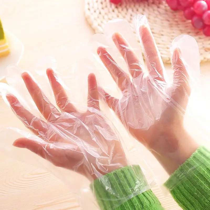 Environmental Plastic Disposable Gloves Food Safe Family Restaurant Clean 100pcs