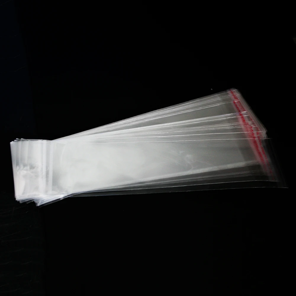 

200pcs 7x27cm Transparent Clear Plastic OPP Bags Jewelry Packaging Display Self-Adhesive Seal Pouches For DIY Wedding Gift Bags