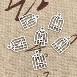 30pcs Charms Bird Birdcage 16x11mm Antique Making Pendant fit,Vintage Tibetan Silver color,DIY Handmade Jewelry