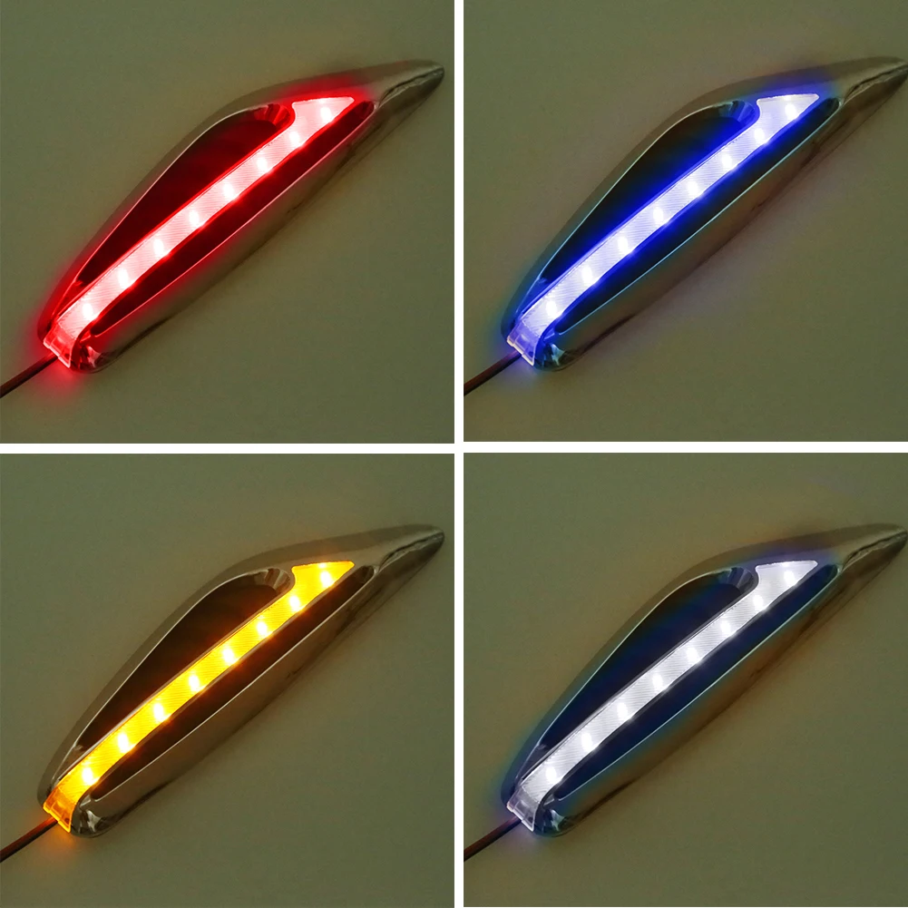 1Pair Steering light Fender Side Lamp Hot Sale DC12V Blade Shape Auto Car LED Side Lights Marker Turn signal Lights Accessories