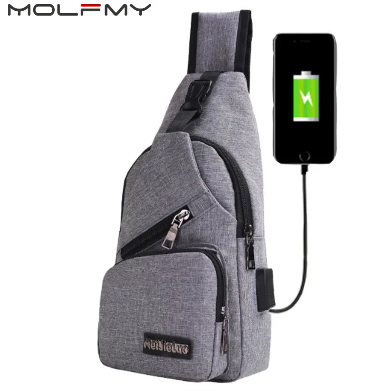 2024 New Multifunctional Chest Bag Men\'s Fashion Trend Oxford Cloth Shoulder Bag Korean Style Casual Waterproof Messenger Bag