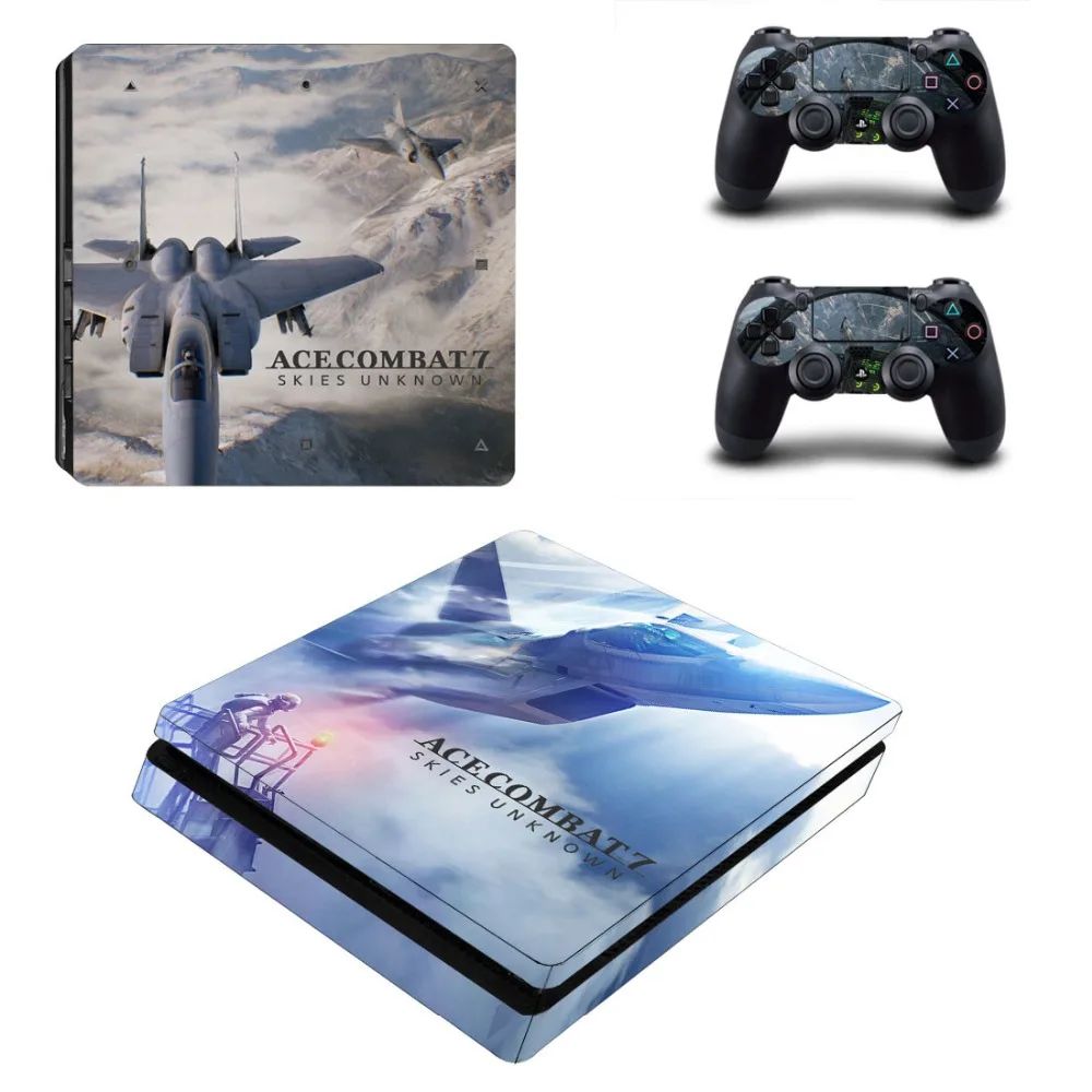 Ace Combat 7 Skies Unknown PS4 Slim Skin Sticker Vinyl For PlayStation 4 Console and Controllers PS4 Slim Skin Stickers Decal