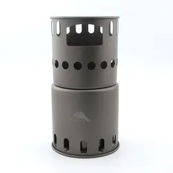Toaks Stv-11 Titanium Combustion Furnace Outdoor Camp Backpack Timber Stove Cooking Light Portable W / Cross Bars
