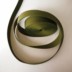 5 Meters 2.5cm(1inch) Wide Olive Green Nylon Webbing Pit Braided Strap Backpack Belt