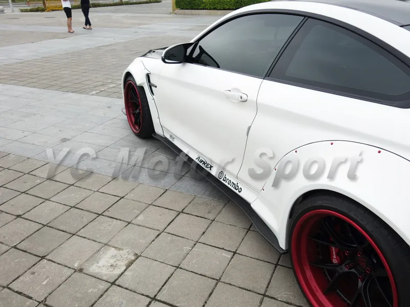 

Car Accessories Carbon Fiber LB LP Style Side Skirt Underboard Fit For 2014-2016 F82 F83 M4 Side Skirts Under Board