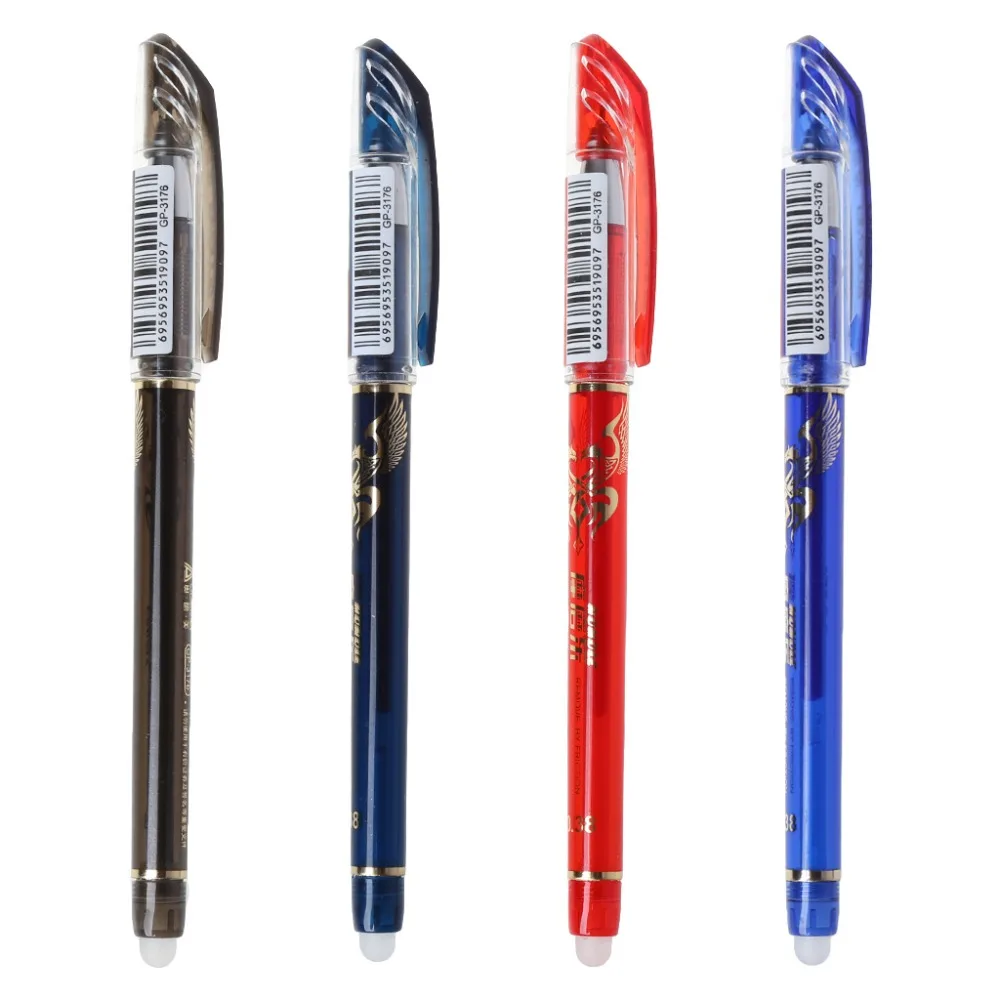 0.38mm Erasable Gel Pen With Blue Red Black Refill Magical Writing Pen Office Stationery School Supplies Gift for Students