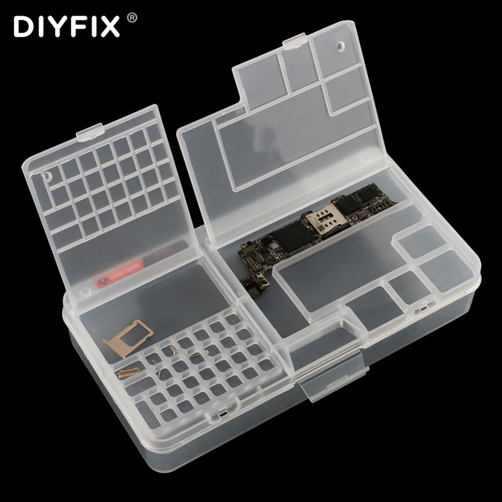 Multi-function Storage Box for iPhone LCD Screen Motherboard IC Chips Component Screws Organizer Container Cellphone Repair Tool