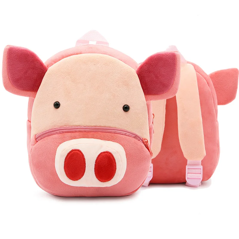 Mini sacs d'école pour enfants, pour bébés garçons et filles, sac à dos en peluche souple, dessin animé Animal mignon