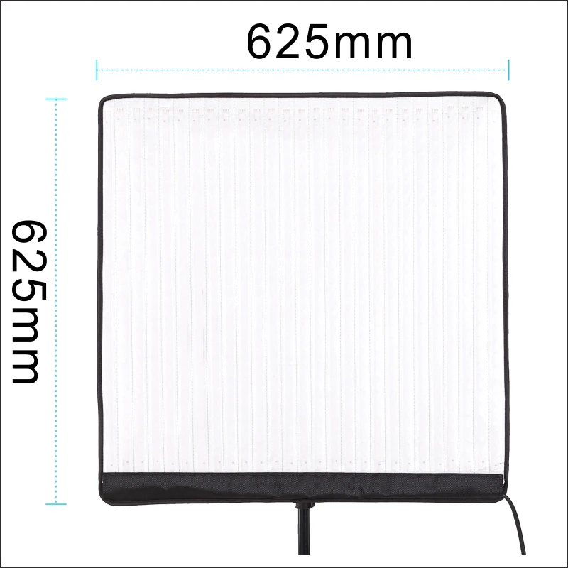 FalconEyes LED Studio Video Lighting Panel 150W Fill-in Light Portable Flexible Square Rollable Cloth Lamp RX-24TDX With Softbox