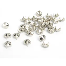 DIY Iron Mushroom Studs Rivet Spots, Punk Rock Rivet, Bag Belt Cap, Sewing Garment Rivet, Silver Color, Parts Decor,100Pcs, 8mm