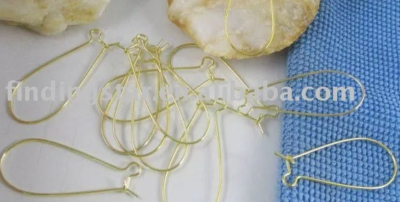 1000PCS Gold Color plated kidney earring wire M602