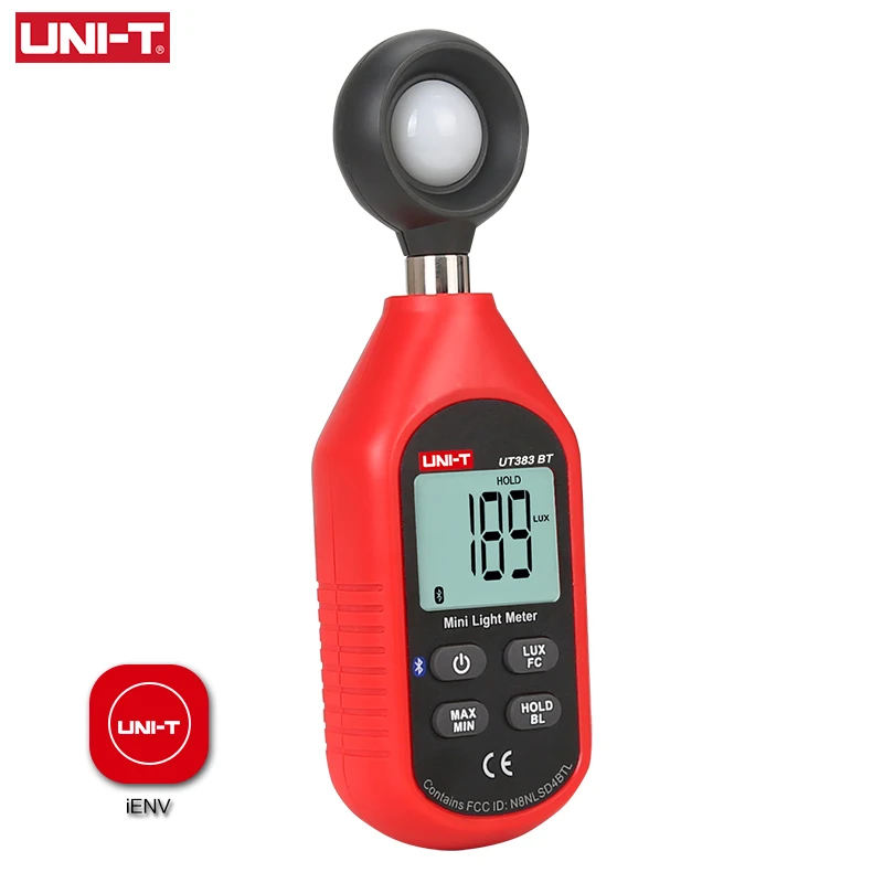 UNI-T UT383BT Mini Light Meter Bluetooth Digital Luxmeter Lux FC Environmental Testing Equipment Handheld Illuminometer