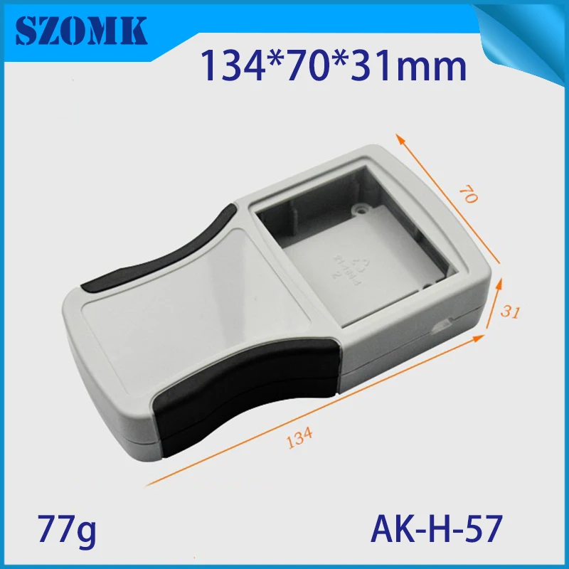 1 Piece 134*70*31mm szomk lcd display plastic box for electronics project high quality abs handheld small plastic control box