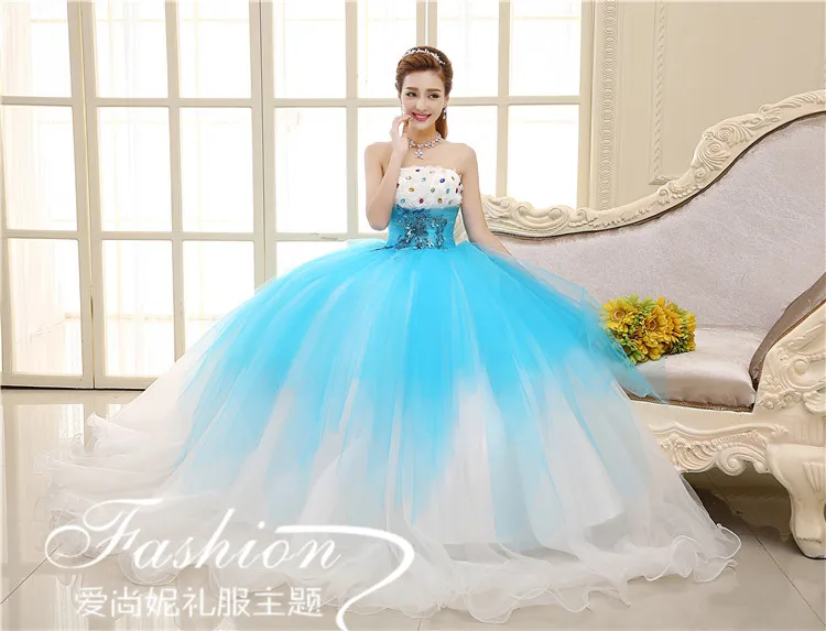 white and blue rhinestone beading ball gown long dress Medieval dress Renaissance gown royal dress Victoria dress