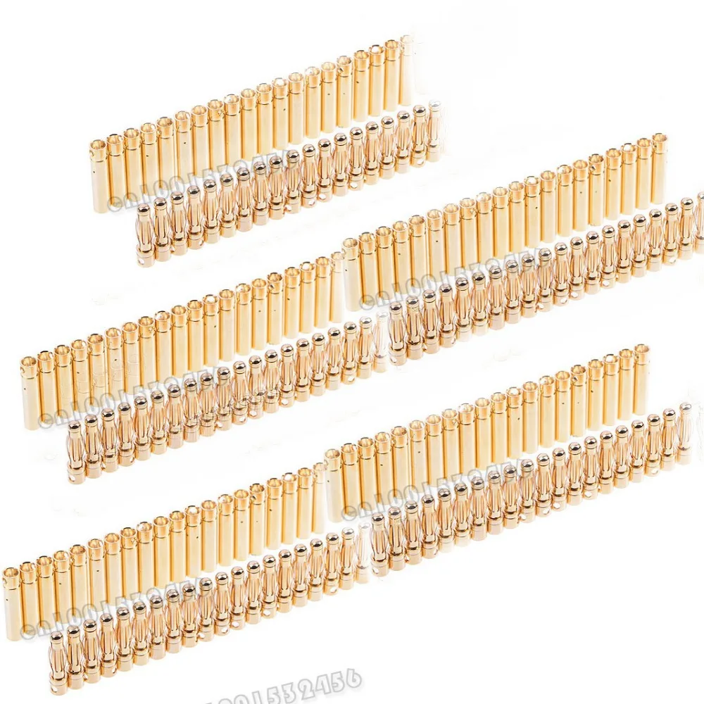 

200 set 3.5mm Gold Bullet Banana Connector for 100x Male and 100x Female