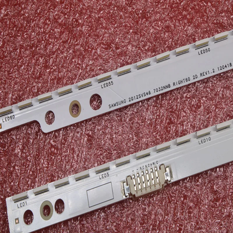 Új 2 pcs/set 60LED 572mm ledes backlight csík számára samsung UE46ES5500 Ródli 2012SVS46 7032NNB RIGHT60 LEFT60 2ds